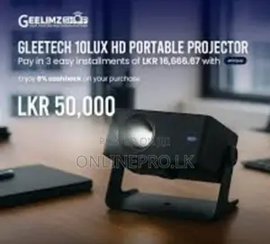 GLEETECH 10Lux Portable Projector | Small Size Big Screen Experience