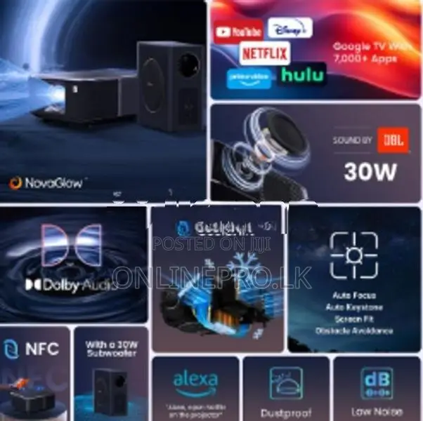 Yaber K3 Pro Google TV Projector | Full HD Built-in JBL Speakers