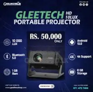 GLEETECH 10Lux Portable Projector | Small Size Big Screen Experience