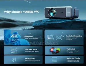 Yaber Pro V9 Projector | 4K Supported 1080P Native Home Cinema