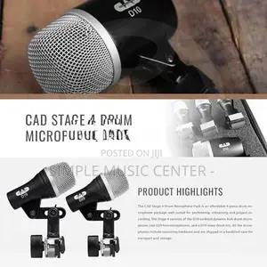 CAD Audio STAGE4 4 Piece Acoustic Drum Microphone Pack Kit