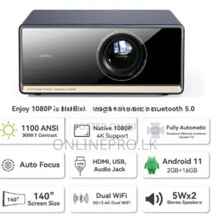 Wanbo X5 Pro Projector | 1080P Full HD Auto Focus Streaming Apps