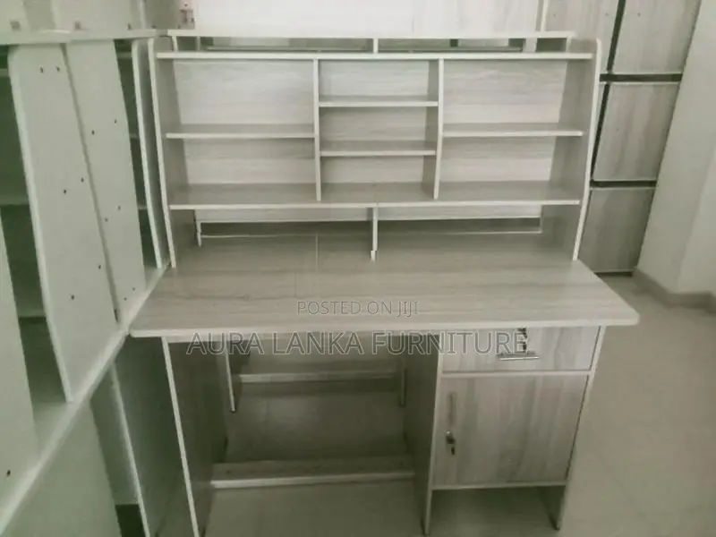Melamine with Rack Writing Table Cupboard