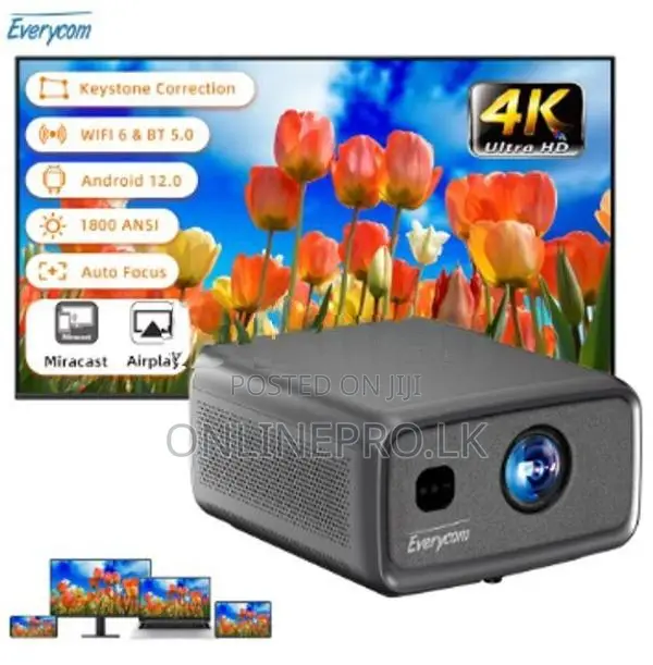 EverycomCubelite Ultra 4K Projector | Smart Android Home Theater