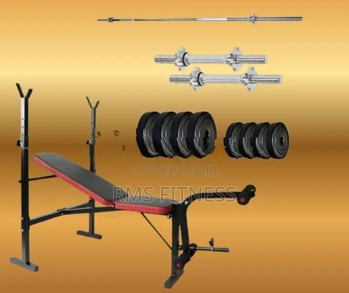 Brand New Bench with Full set /weight set/Dumbbells /Hime gym-A13