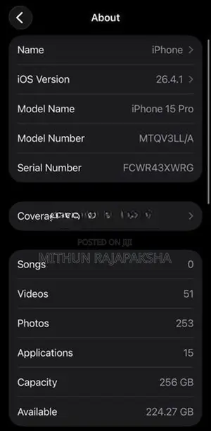 Apple iPhone 15 Pro (Used)