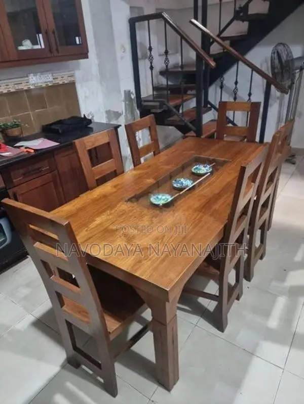 තේක්ක මේසය හා පුටු 6