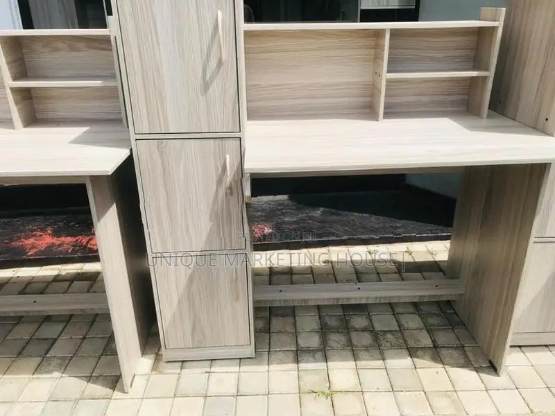 Modern American White Side 3 Cupboard Smart Study Table