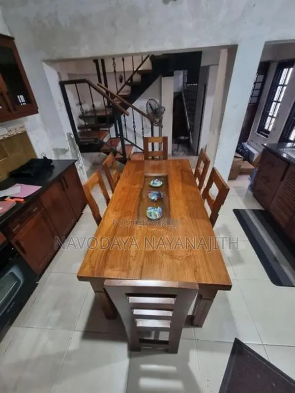 තේක්ක මේසය හා පුටු 6