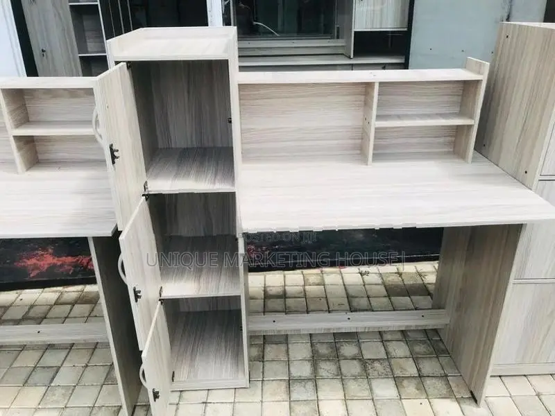 Modern American White Side 3 Cupboard Smart Study Table
