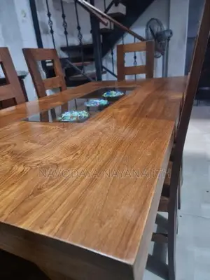 තේක්ක මේසය හා පුටු 6