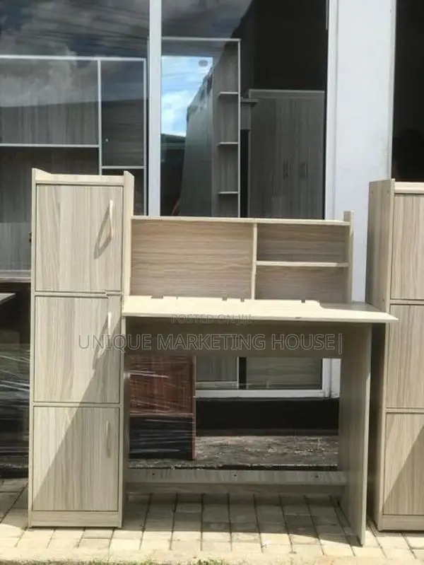 Modern American White Side 3 Cupboard Smart Study Table