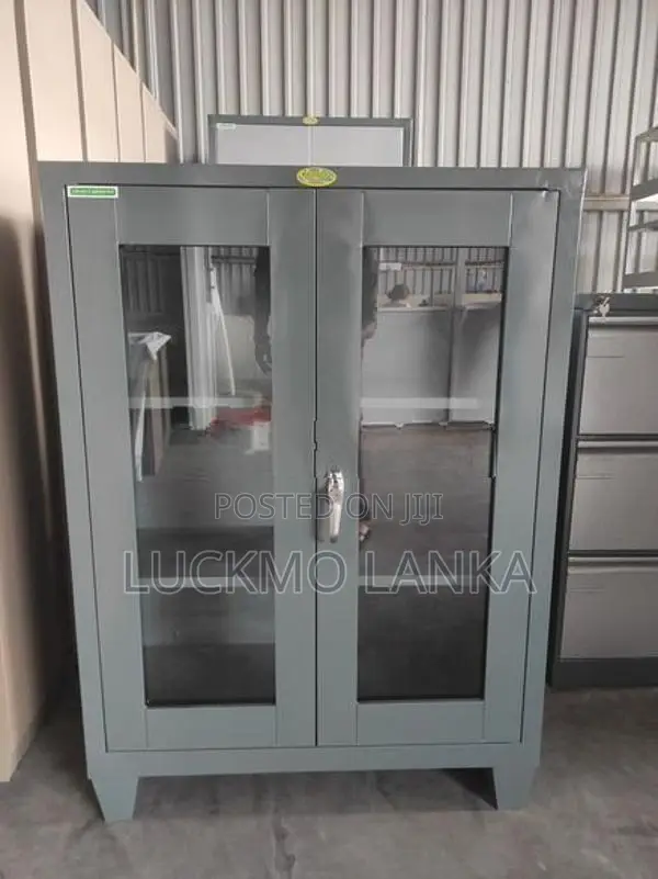New 4x3 Half Glass Steel Office Cupboard (Vv9)