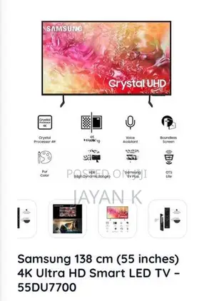 Samsung 55" 4K Smart TV - Crystal UHD (138 cm)