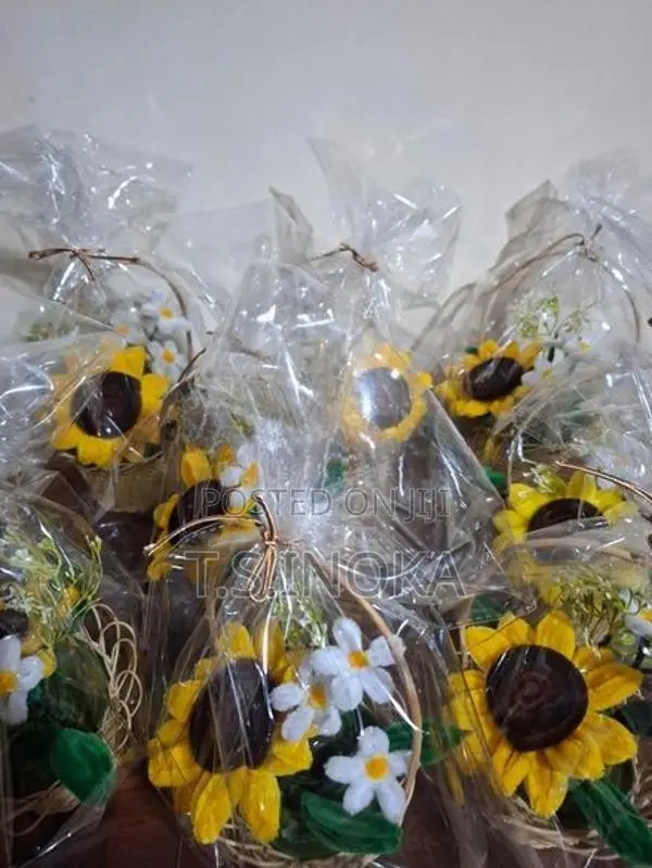 Sunflower in Cane Basket