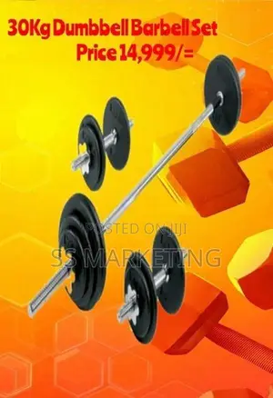 Brand New Dumbbell 10Kg Weight Plate Bench Set 20/30/40/50Kg