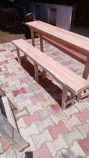 Table and Bench Mahogani 6ft ×15inch
