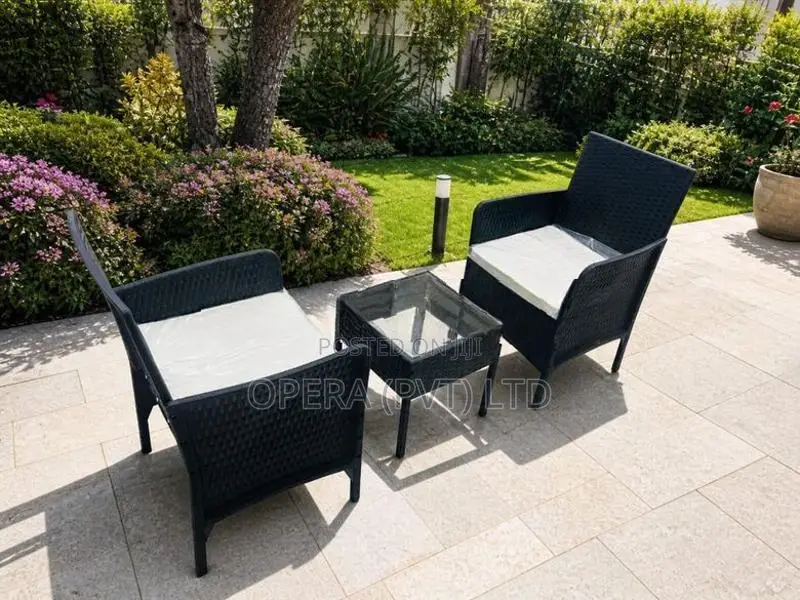 Brand New Cane Desing Chairs with Coffee Table