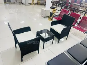 Brand New Cane Desing Chairs with Coffee Table