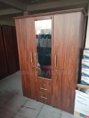 Melamine 3door Cupboard with Mirror