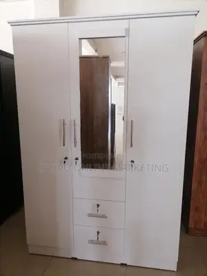 New White Colour Melamine 3 Door Cupboard Wardrobe