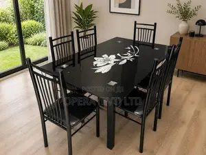 Glass Top Dining Table With 6 Chairs