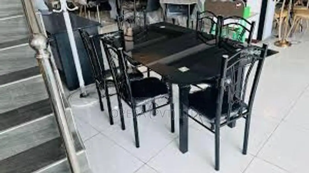Glass Top Dining Table With 6 Chairs