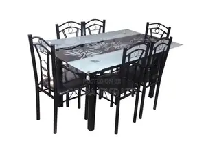 Glass Top Dining Table With 6 Chairs