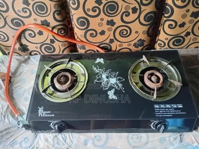 Glass Double Burner Gas Cooker