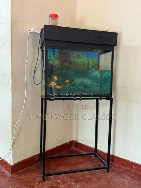 Fish Tank with Gold Fishs
