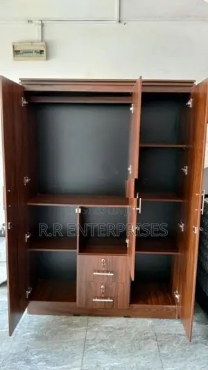 New 3 Door Brown Melamine Wardrobes