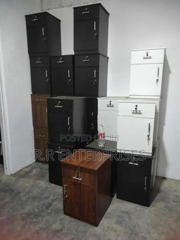 New Modern Melamine Bedside Cupboard