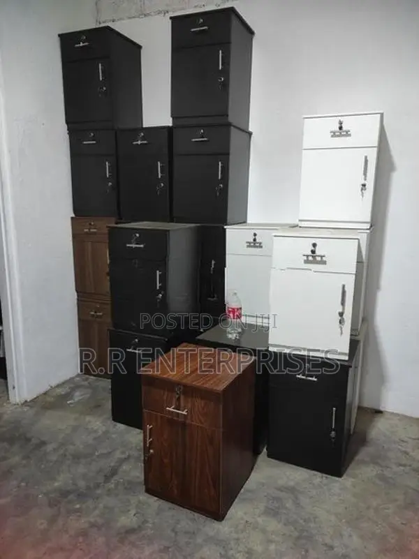 New Modern Melamine Bedside Cupboard