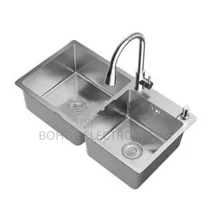 Euro Kitchen Sink Stainless Steel 78*43 (Silver) - 58984