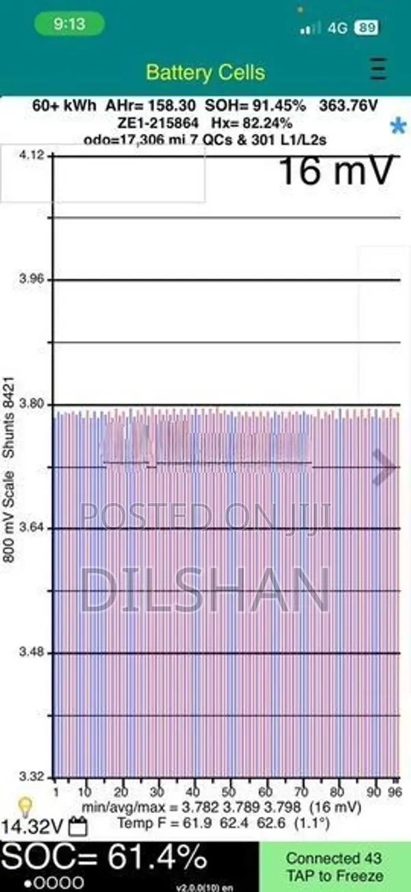 2023 Nissan Leaf Ze1 60kWh Japan Battery