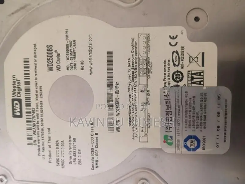 WD Hard Drive 250GB