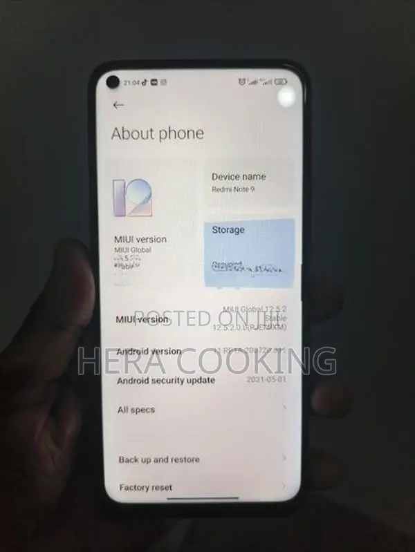 Xiaomi Redmi Note 9t (Used)