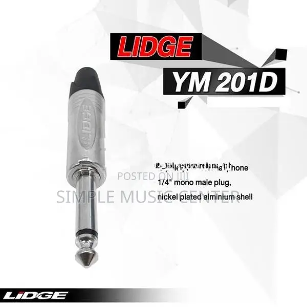 LIDGE YM-201 TS 1/4 Connector Head Jack Use For Connecting