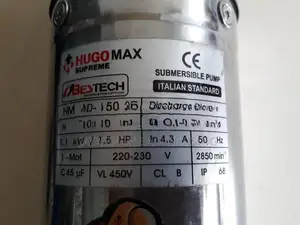 Deep Well Pump Hose Power 1.5 ( Head 100M - 325 Feet )