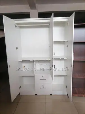 New Melamine White Colour 3 Door Cupboard Wardrobe