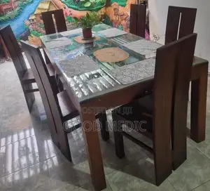 Teak 6 Chair Dining Table