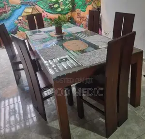 Teak 6 Chair Dining Table