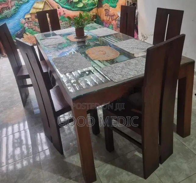 Teak 6 Chair Dining Table