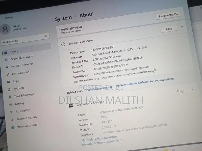 Hp intel 12th Gen Laptop