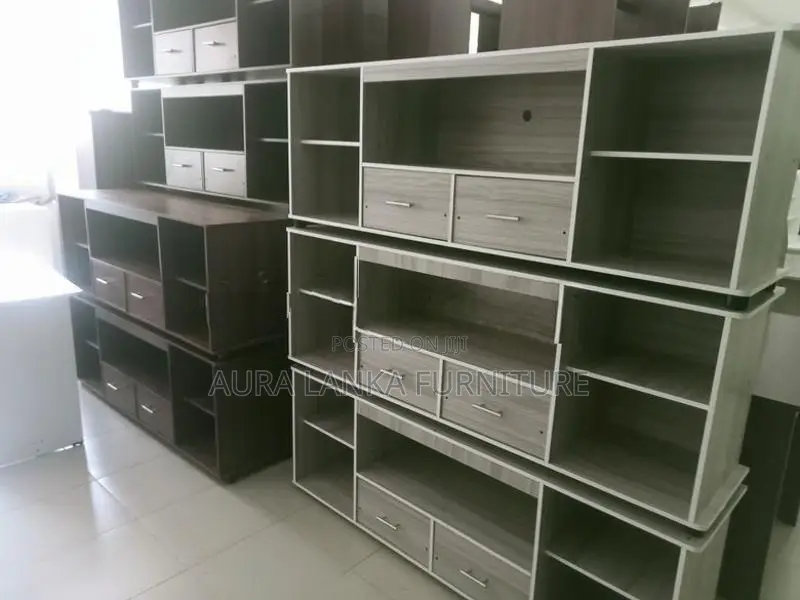 Melamine T v Stand with Setup Cupboard 75 "