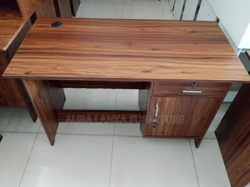 Melamine Writing Table with Cupboard 4 by 2