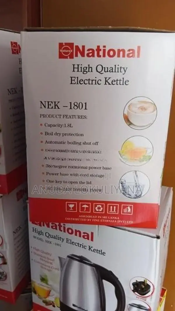 Branded Electric Kettle 1.8Lt Stainless Steel