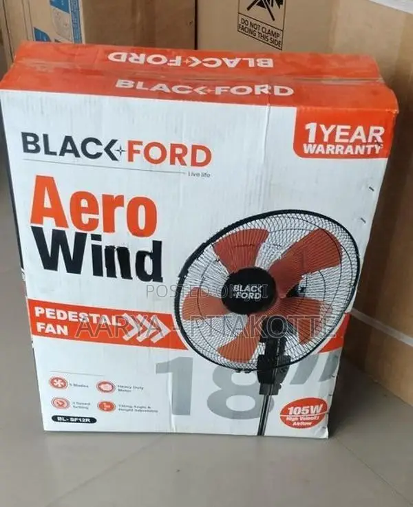 Black Ford Stand Fan 18"