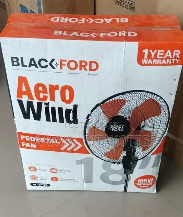 Black Ford Stand Fan 18"