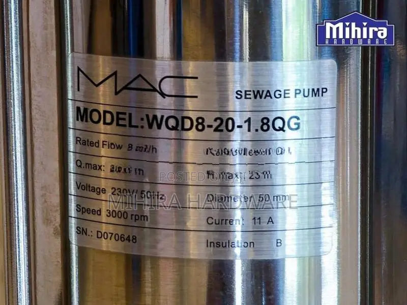 2" 2.5Hp MAC Cutter blade submersible Water Pump Motor jabos sludge su
